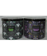 Bath &amp; Body Works 3-wick Candle Lot of 2 Halloween HAUNTED NIGHTS &amp; WICK... - $72.99