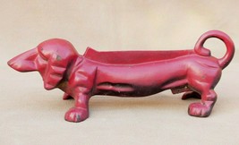 Cast Iron Daschund Weiner Hot Dog Boot Scraper Door Stopper Heavy Figurine 8 Lbs - £42.28 GBP