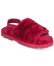 Inc International Concepts Men&#39;s Faux-Fur Slippers in Red-M 8-9 - £15.97 GBP