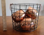 Set Lot of 4 Copper Mug Cup COPPPERMUGS.CO CM Metal Wire Basket Pail - $30.00