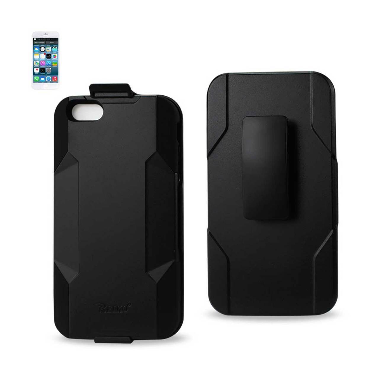 Reiko Iphone 6 Plus 3-in-1 Hybrid Heavy Duty Holster Combo Case In Black - £7.95 GBP