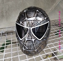 BLACK SPIDER MAN CUSTOM AIRBRUSH MOTORRADHELM - $326.31