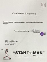 Stan Musial St.Louis Cardinals Autografato Certificato Di Autenticità 2 Bas - £38.15 GBP