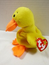 TY Beanie Baby original collection Quackers Duck 1993 PVC Pellets Beanie - £79.13 GBP