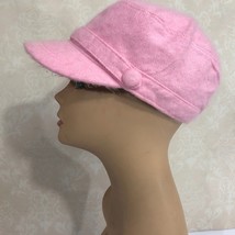 Angela &amp; William Pink Fuzzy  Poly Hat Cap One Size Leopard Lining - $13.39