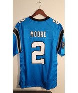 NIKE NFL CAROLINA PANTHERS DJ MOORE BLUE MEN&#39;S JERSEY SIZE M - $27.71