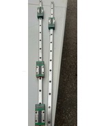 HUGE LOT 32-1/4&quot; Hiwin Linear Guideway Rails w/ 2 Block Carriages EG20-1... - $6,337.62 MXN