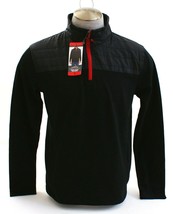 Eddie Bauer Black Mixed Media 1/4 Zip Lightweight Pullover Jacket Men&#39;s NWT - £31.37 GBP
