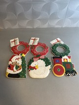 Vintage Jay Franco Towel Art Christmas Door  Hanger (lot Of 3, With Tags... - £11.84 GBP