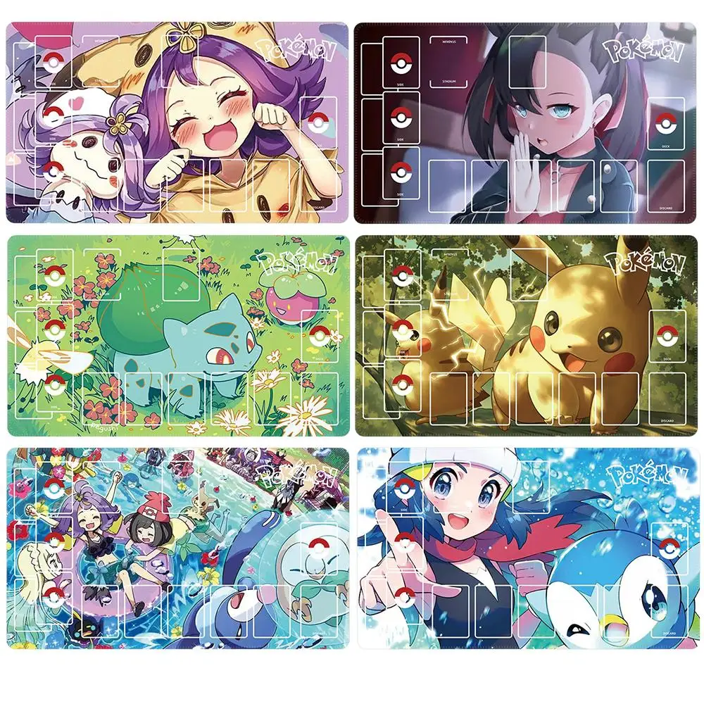 Japanese Anime Pokemon Ptcg Pikachu Charizard Card Game Battle Table Mat - £17.64 GBP+