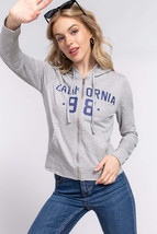 Active Basic California Zip Up Drawstring Long Sleeve Hoodie - £22.55 GBP