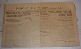 German Crown Prince Killed? - Bangor Maine Daily Commercial, Nov. 13, 1918 - £15.51 GBP