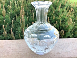 Brilliant Period Cut Glass Water Bottle Unusual Cutting Victorian - £43.34 GBP