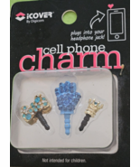 Rhinestones Cell Phone Charm Earphone Cap Dust Plug by  Icover - $15.50 CAD