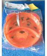 NEW Tiger Divided Plate 2 pk Circus Animal Plastic   - $5.49