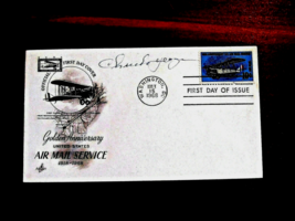 CHUCK YEAGER ACE PILOT 5OTH AIR MAIL SERVICE SIGNED AUTO VTG 1968 FDC CO... - $197.99