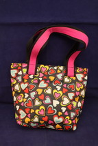 Y2K Limited Too Girls Polyester Black &amp; Multicolor Hearts Kids Purse Handbag - £12.03 GBP