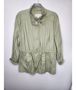 Ava &amp; Viv 2X Utility Jacket Green Military Style Lightweight Pockets  - $34.70 CAD