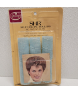 Vintage 1977 Goody Self Holding Rollers SHR 6 Pack Blue Hair Curlers USA... - $13.45 CAD