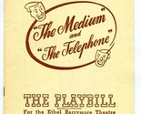 Playbill The Medium &amp; The Telephone 1947 Marie Powers  - $9.90