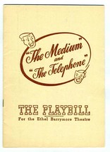 Playbill The Medium &amp; The Telephone 1947 Marie Powers  - $9.90