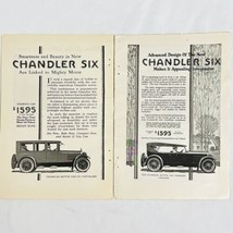 Vintage 1922 Chandler Motor Car Company Print Ad The Chandler Six Clevel... - £5.20 GBP