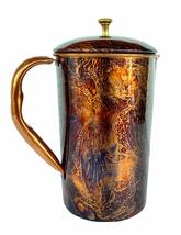 Rastogi Handicrafts screen printed pure copper water jug pitcher 1500 ml (Mix de - £23.64 GBP