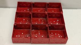 Pack of 9 Steel City 4" Square 2-1/8" Deep Red Box 1/2 in. and 3/4 in. K... - €71,47 EUR Pack of 9 Steel City 4" Square 2-1/8" Deep Red Box 1/2 in. and 3/4 in. K... - €71,47 EUR