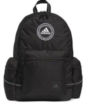 ADIDAS CITY ICON Unisex OSFA 17&quot; Backpack Laptop Black WHITE WIPE CLEAN  - £31.60 GBP