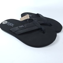 Flojos Womens Black Raymond Memory Foam Flip Flop Thong Sandal Size 8 15... - $14.84