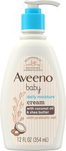 Aveeno Baby Daily Moisturizing Cream with Prebiotic Oat, Baby Lotion wit... - £14.38 GBP