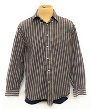 Tommy Hilfiger Men’s Button Down Plaid Shirt Size XL 2Ply Cotton Long Sl... - £14.85 GBP