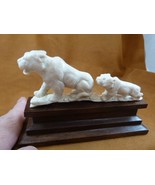 tiger-2) Tigers cat pair Tiger of shed ANTLER figurine Bali detailed car... - €127,21 EUR