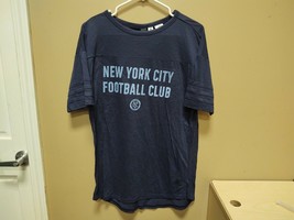 New Adidas New York City FC MLS Womens Small 3 stripe Top 3 Quarter Blue CE6031 - $9.50