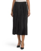 New Anne Klein Black Midi Pleated Skirt Size Xl $119 - £60.42 GBP
