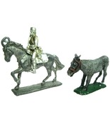 Vintage 1977 Ral Partha D&amp;D AD&amp;D Unpainted Horse/Rider &amp; Painted Donkey ... - £15.79 GBP