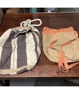 Set of 2 Large Vintage Duffle Bags/Backpacks - $16.82