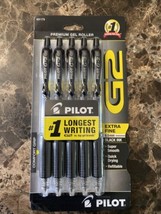 PILOT G2 Premium Refillable Gel Pens,Extra Fine Point, Black Ink, 5-Pack (31173) - £10.27 GBP