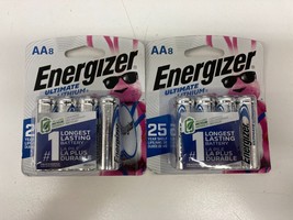 NEW/SEALED Lot of 2 Energizer Ultimate Lithium Long Last AA Batteries 16... - $33.77