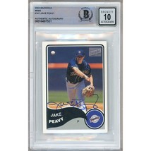 Jake Peavy San Diego Padres Signed 2003 Bazooka Minis #141 BAS BGS Auto 10 Slab - $99.99