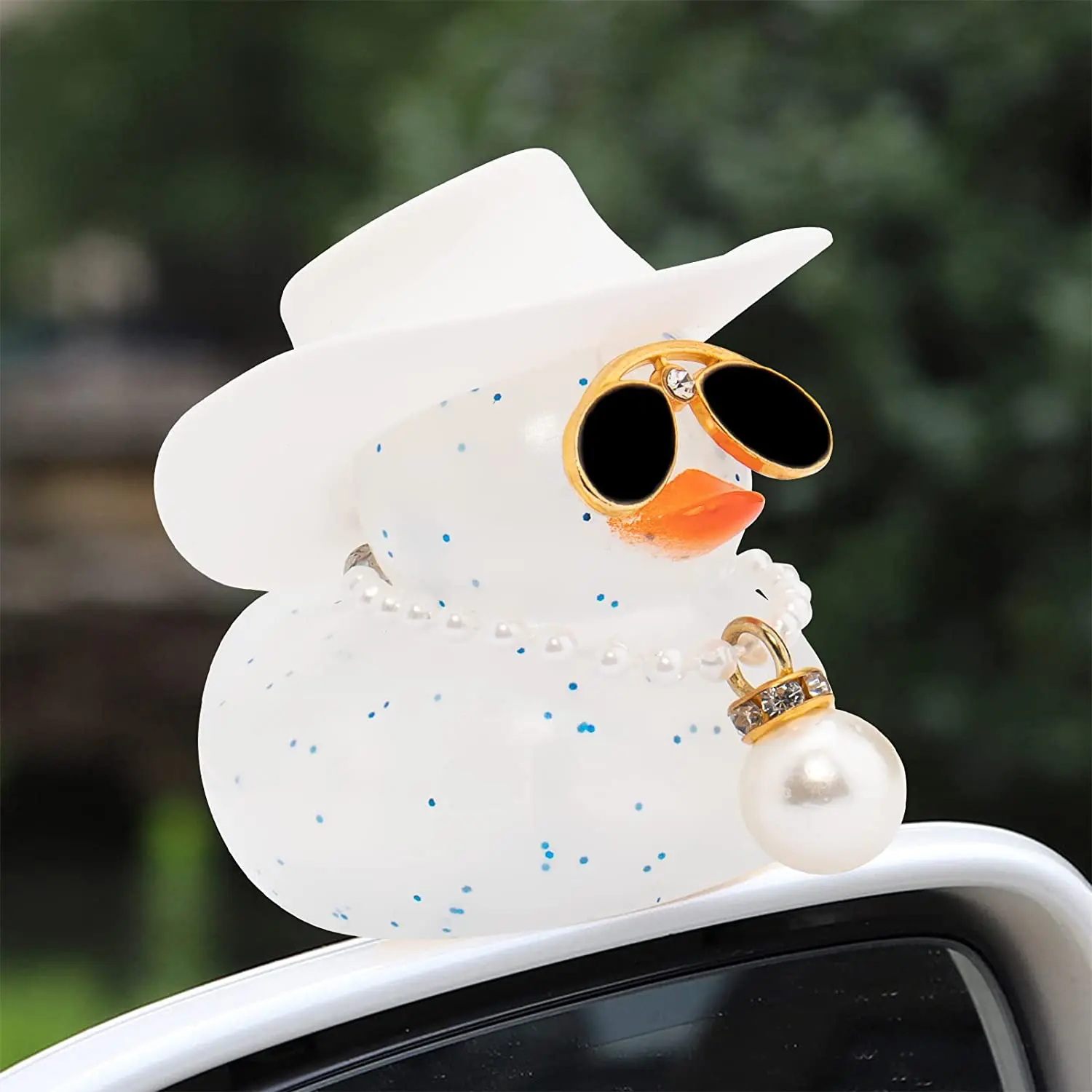 Car Transparent Ornament Duck for Car Dashboard Decoration Accessories with Swim - £8.77 GBP+