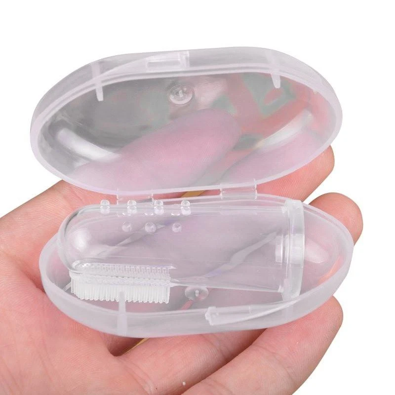 Baby Training Safety Silicone Finger Soft Toothbrush For Cleaning Small ... - $13.08