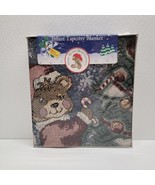 Teddy Beddy Bear Tapestry Baby Christmas Blanket Fringe Riegel 53&quot; x 36&quot;... - $115.65 CAD
