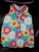 Baby Boden Peter Pan Collar Sleeveless Floral Dress Size 12/18 Months - £14.58 GBP