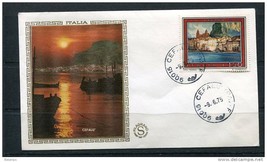 Italy 1975 First  Day Cancel Cover Colorano \Silk\ Cachet  Touriam Cefalu - £2.32 GBP