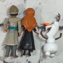 Disney frozen Figures Lot of 3 Olaf Ana Kristoff Cake Toppers  - $11.88