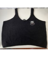 Skelanimals Crop Tank Top Shirt Black Diego Bat Fuzzy Logo Sleeveless Pl... - £23.25 GBP