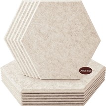 12 Pack 4.5Lb Large Hexagon Acoustic Panels Camel 14&quot; X 15&quot; X 0.4&quot;, Beveled Edge - £30.05 GBP