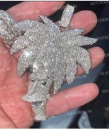 3.46Ct Round Cut Natural Moissanite Palm Tree Unisex Pendant 925 Sterlin... - $485.32 CAD