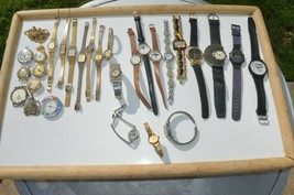 Lot Of 27 Vintage Watches Parts Or Repair, Estate Finds, Some Are Working - $89.05